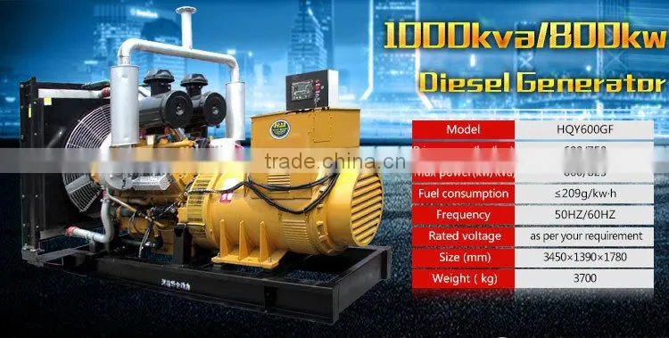 power generator 800kw/1000kva diesel generator for hot sale from China