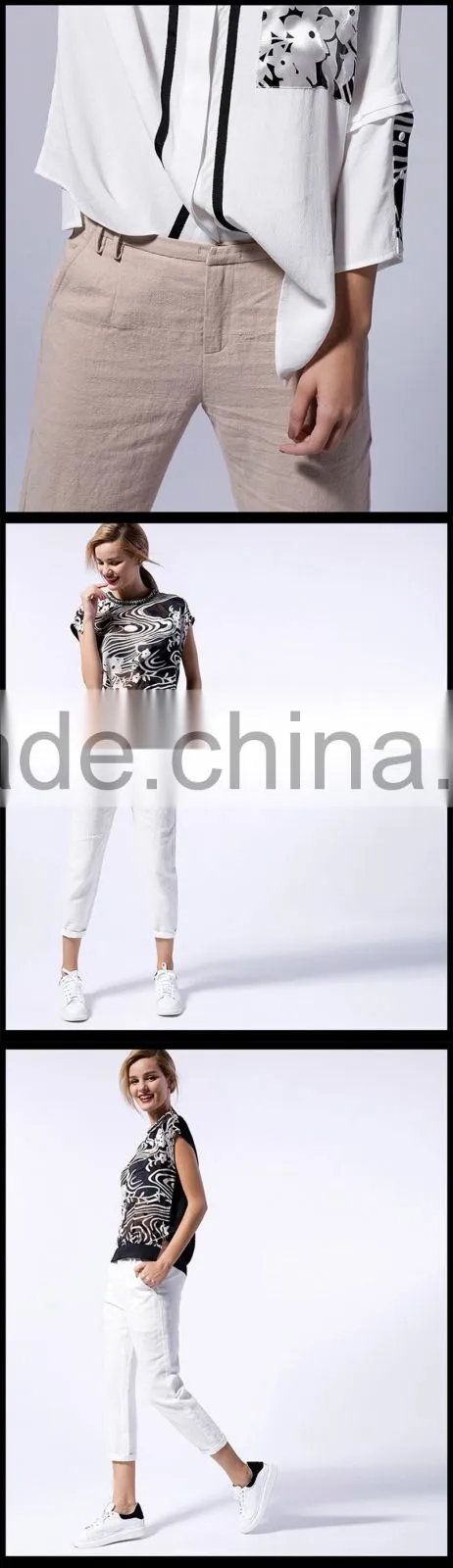 Custom women linen pants