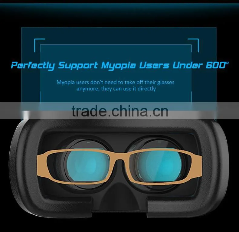 Head Mount Plastic VR BOX 2.0 Version Virtual Reality Glasses Cardboard for 3.5" - 6.0" Smart Phone and + Remoter gamepad