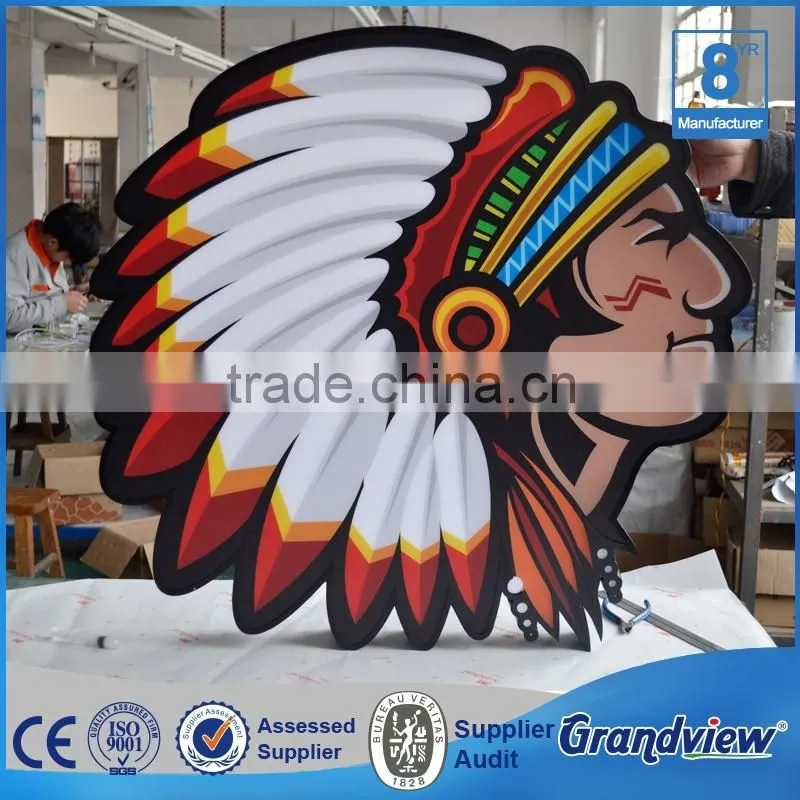 Aluminum frame acrylic logo illuminated LED display sign board