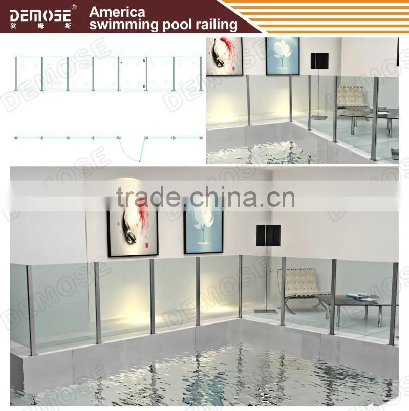 temporary tempered glass pool fencing with pool enclosure