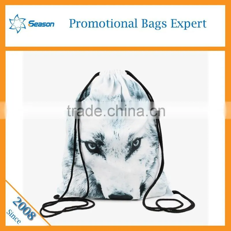 wholesale 3D printed drawstring bags drawstring backpack
