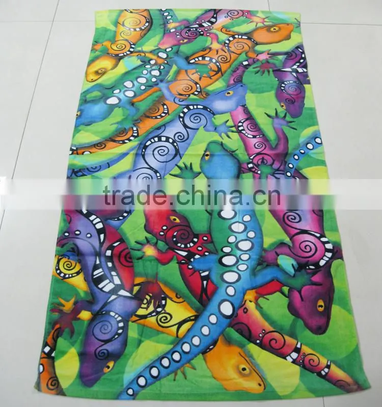 2015 High quality full screen printed animal beach towel for promotion gift