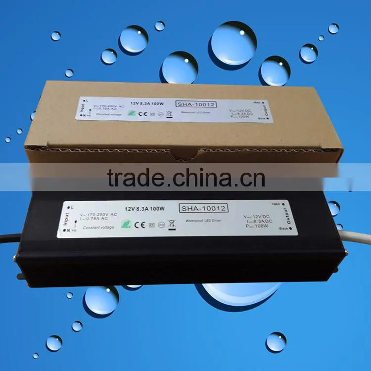 quality 12v dc 100w waterproof switching led driver power supply transformer, electrical power supply adapter for led illuminati