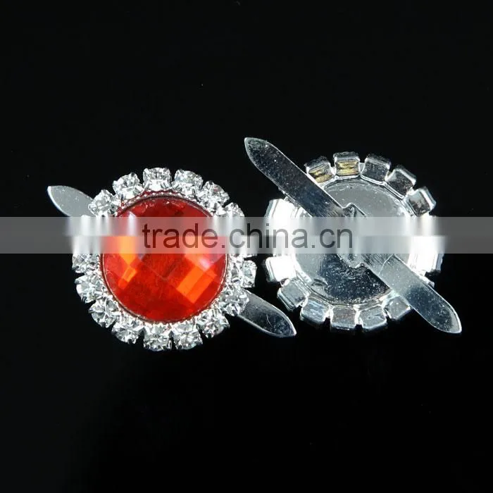 Cheap Sale Flat Back Round Rhinestone Button Wholesale 2308B08