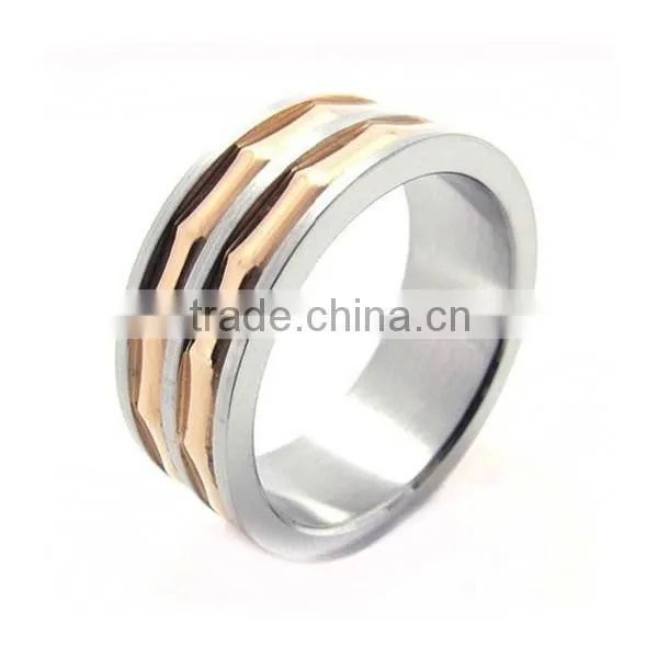 Pink zircon stone stainless steel highpolished jewelry diamond wedding rings pair wedding ring 2014 wedding ring (LR9372)