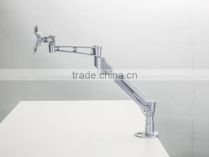 adjustable gas spring lcd monitor arm can be stopped in any angle folding lcd monitor stand arm