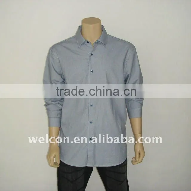 100% cotton urban casual long sleeve solid China OEM shirt factory
