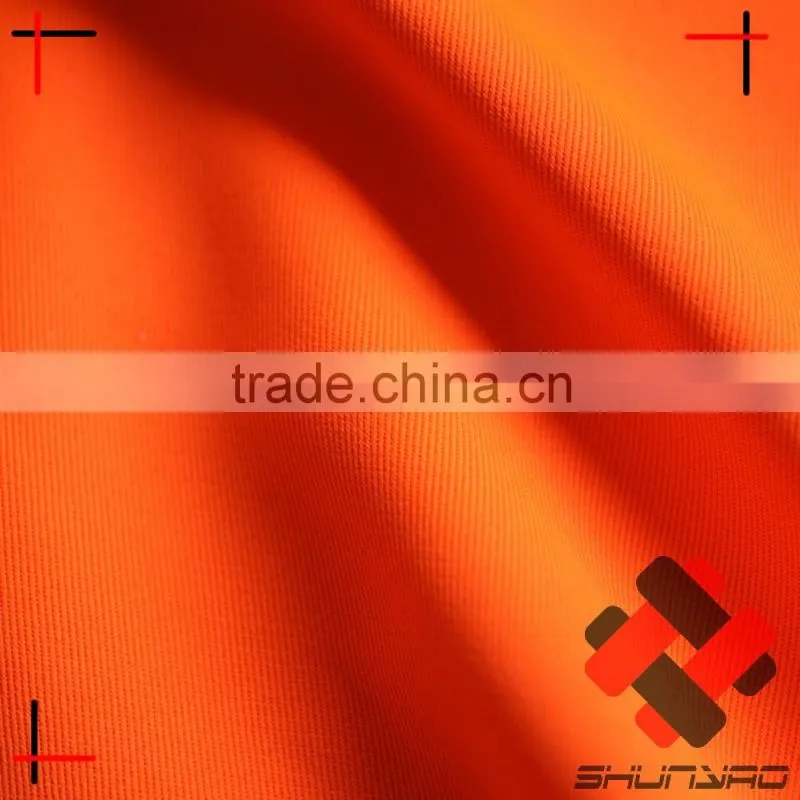 orange reflective twill gabardine fabric for workwear