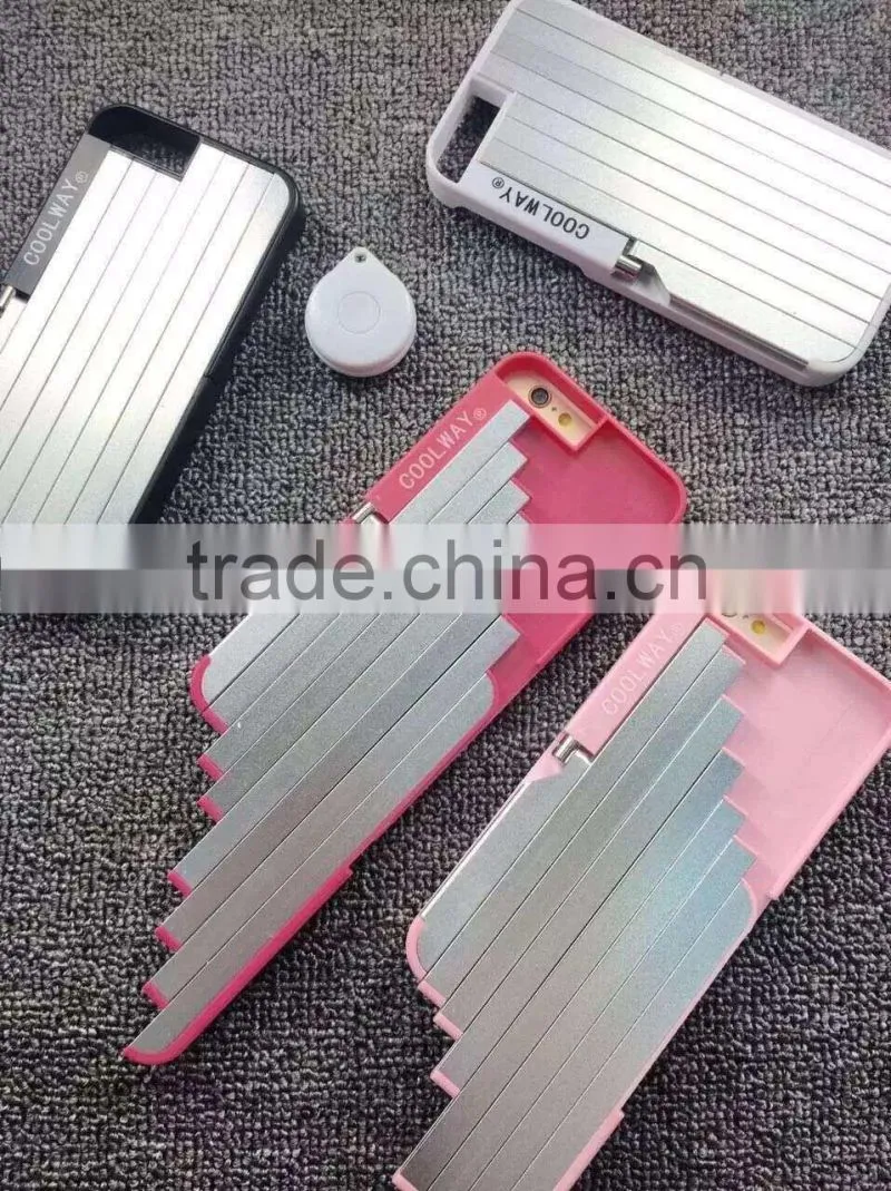 Selfie stick Aluminum Case Build-in Bluetooth Remote Shutter case For iPhone 6