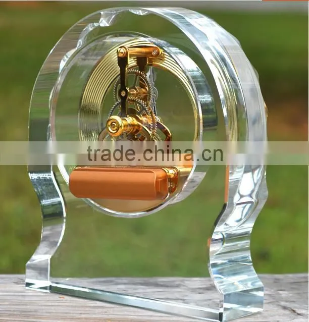 crystal table clock for decoration gift