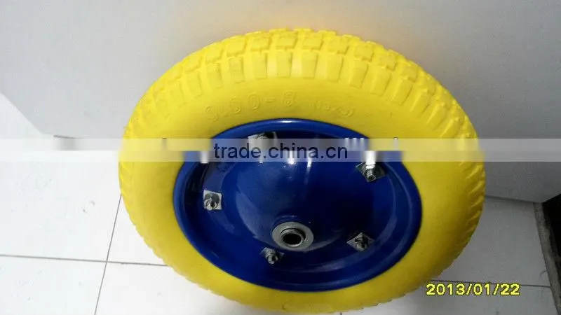 pu foam wheel flat free pu foam wheel 300-8