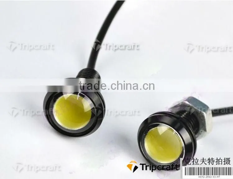 Pair 3W High Power LED Larger Lens Ultra-thin car led Eagle Eye Tail light Backup Rear Lamp White Color