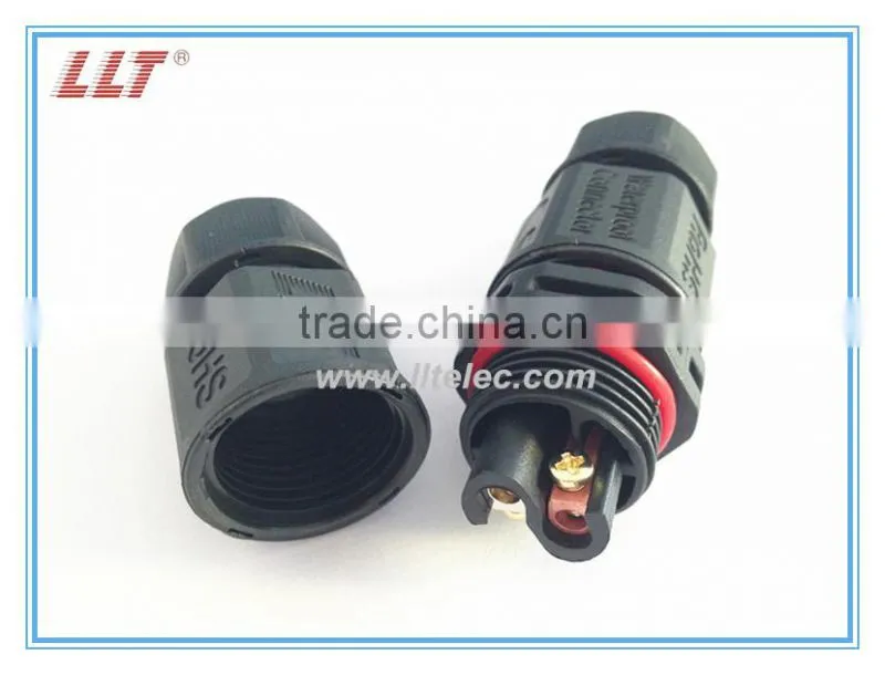 outdoor lighting cable connector 2 pin waterproof screw connector