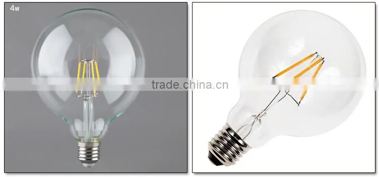 New product led bulb light G125 filament led light E27 golden color dimmable