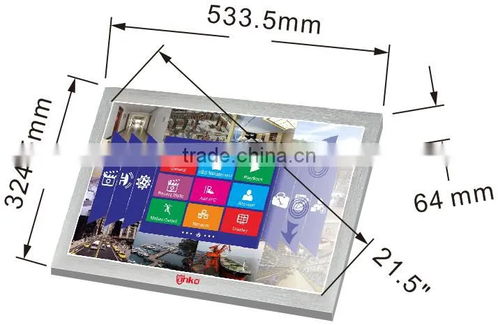 16CH WIN8 interface 21.5 inch touch screen AHD/DVR/NVR 3 in 1 h.264 recorder