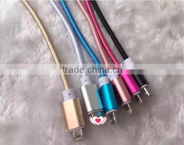 Hot Sale Charging USB Data Cable 2 in 1 Metal Cable