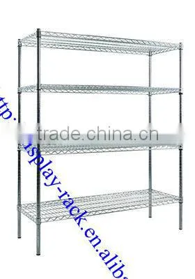 stylish 3 tier wire chrome plated wire net display shelf HSX-2313