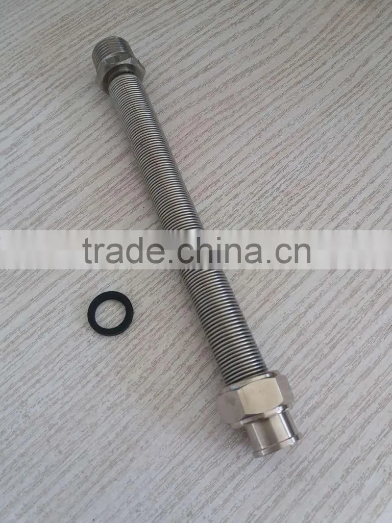 stainless steel flexible gas hose with thread ends