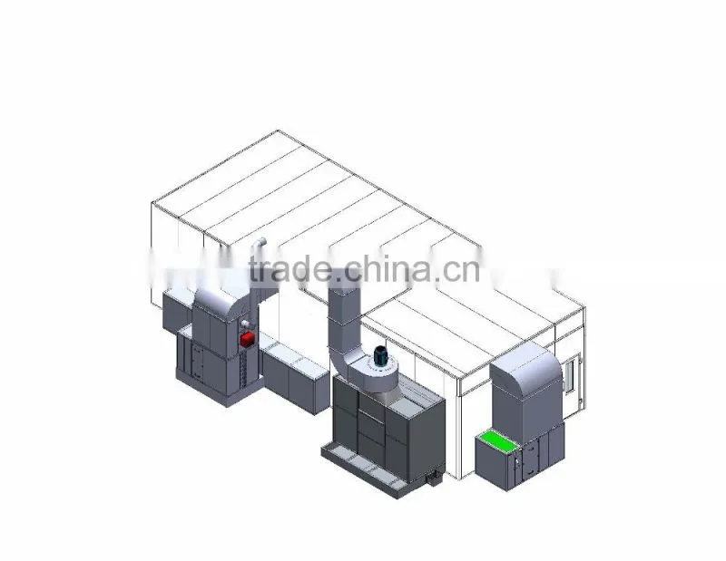 JF outdoor spray booth pressurized spray booth water curtain spray booth