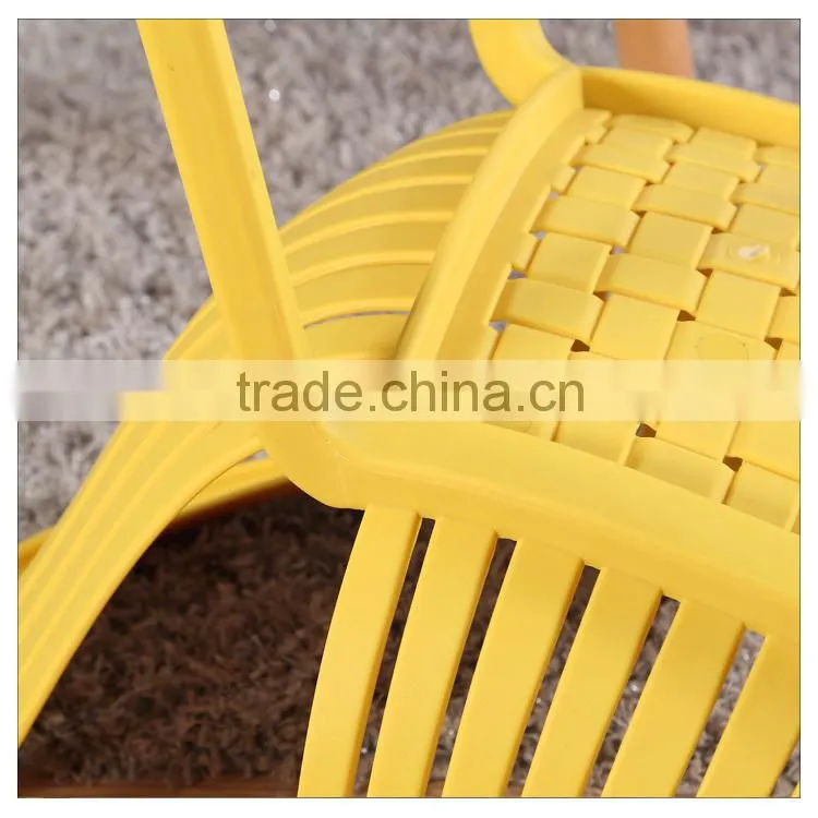 Plastic dining chair with armrests for sale