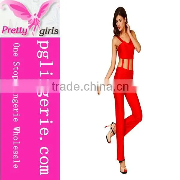Ladies V-neck Cocktail Evening Jumpsuit