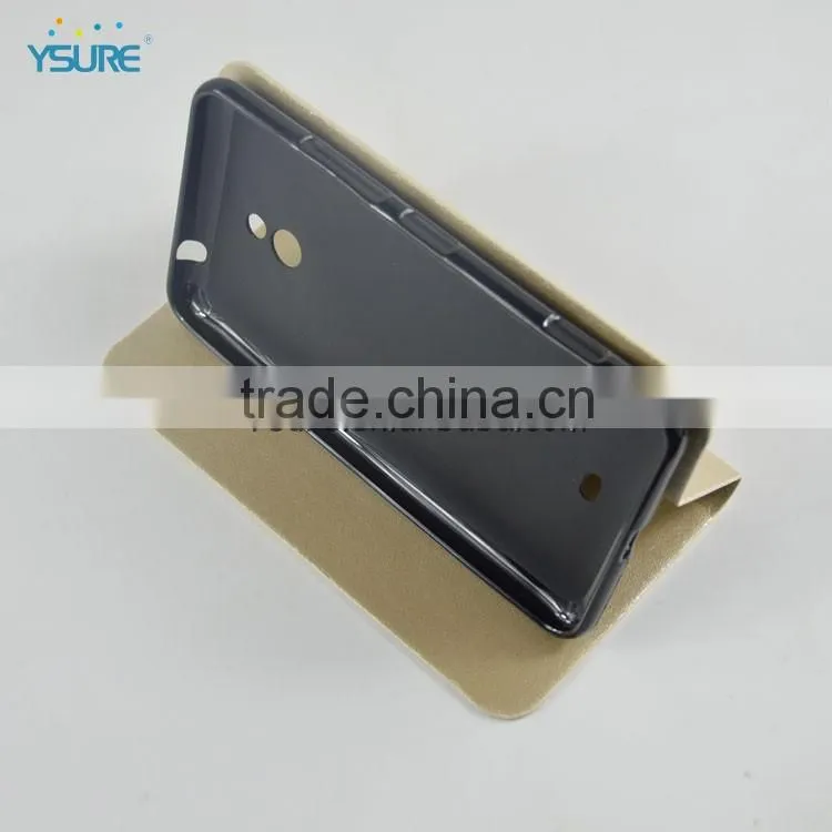 Luxury Golden Leather Case For Wiko Cink