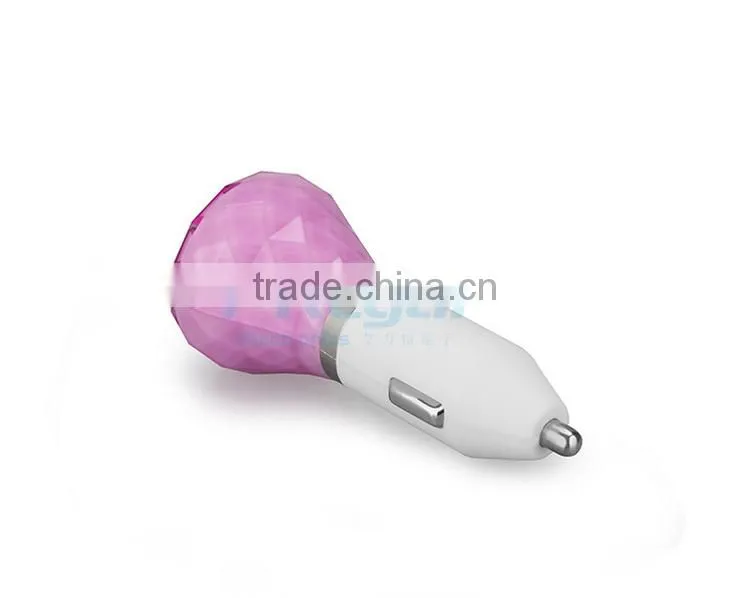 factory CE ROSH certification New design portable dual USB car charger 2.1A with high quality