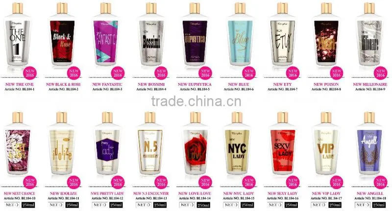 Big brand wholesale piona strong bleaching body lotion packaging design kris perfume body lotion