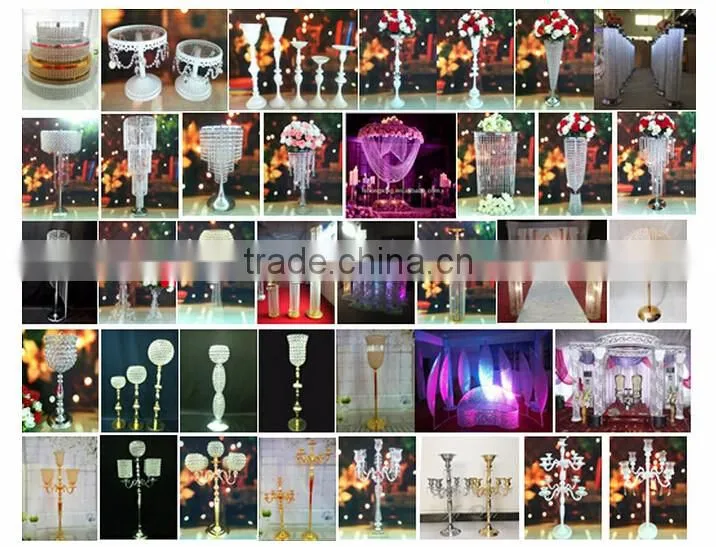 Elegant Hot sale!wedding walkway crystal flower stand chandelier for wedding stage