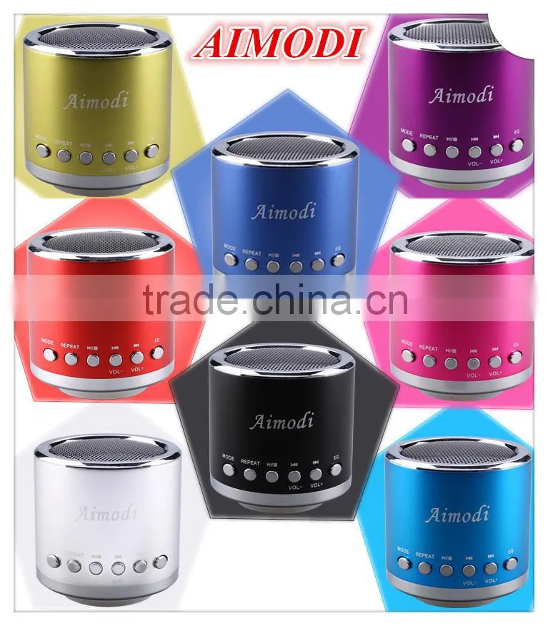 Cylindrical portable mini speaker, Moblie mini speaker support FM function with induction function MN-02