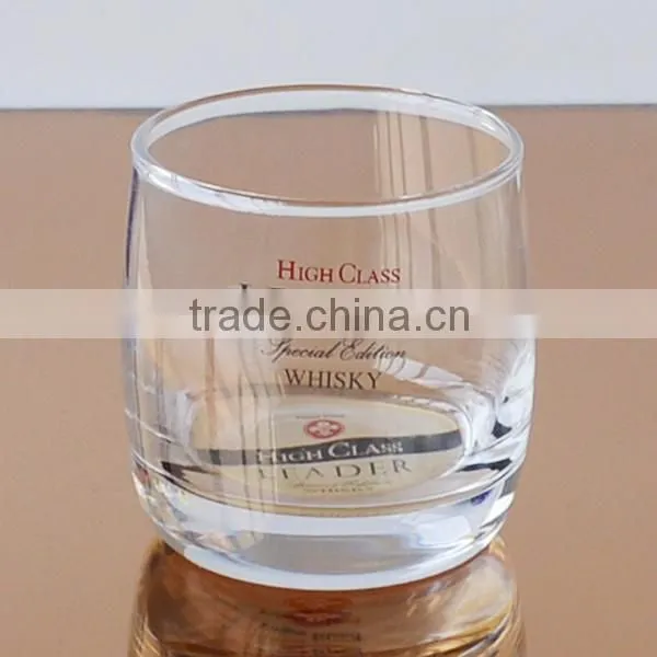 Round shaped whiskey glass cup with apacity 300ml