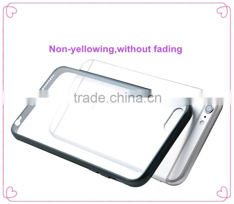 supply all kinds of colorful frame with back clear cover cellphone tpu case for iphone 6S