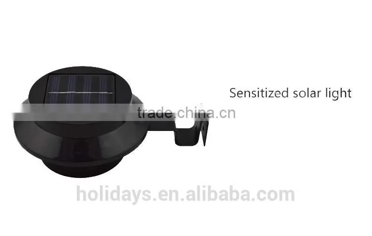 Solar Power Powered Outdoor Gutter Fence LED Wall With Bracket Garden Light
