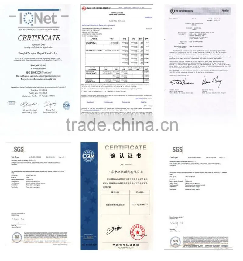 High quality polyimide film wrapped copper or aluminum round wire magnet wire made in china