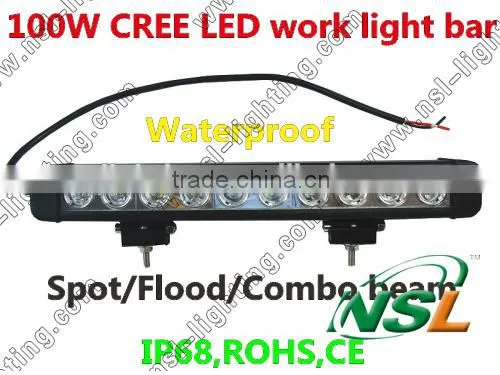 17'' 100W LED CREE Light Bar Spot/Flood Waterproof IP67 4x4 Car Led Driving Light Bar High Power LED