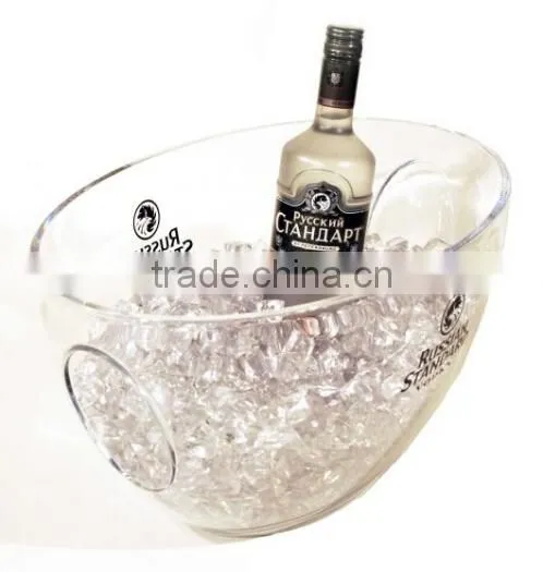 champagne bowl ice bucket with handles