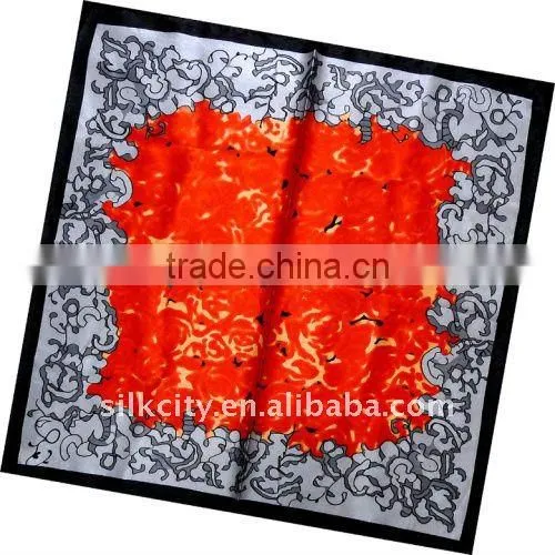 2011 Laday's Fashion Print Colorful square silk scarf