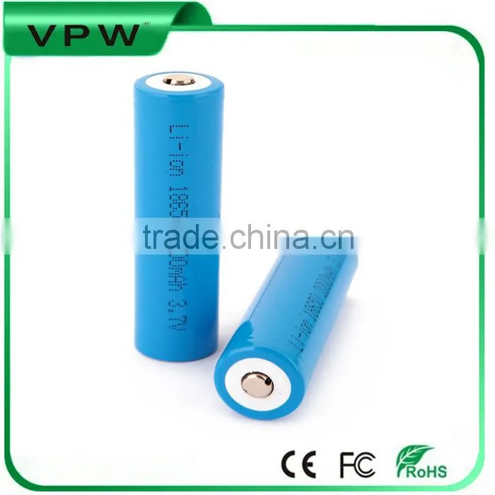 Factory price high quality rechargeable li-ion 3.7V ICR 2000mAh 18650 lithium battery cell