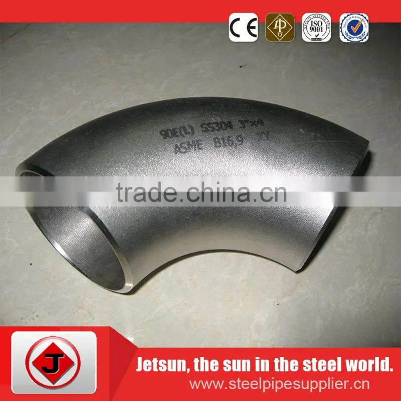 Pipe fittings for stainless steel 90 degree elbow