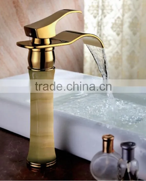 chromed plated waterfall basin mixer, single lever basin tap, copper material tap