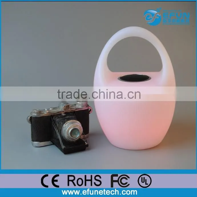 wireless control battery operated hanging illuminated color led bluetooth speaker night light