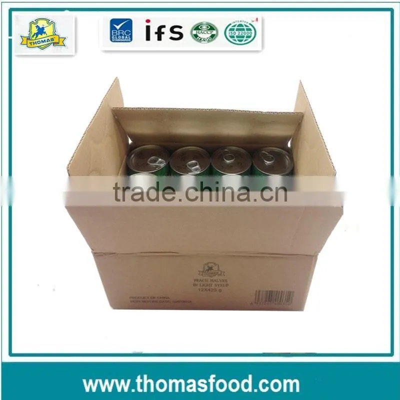 Canned yellow peach in halves