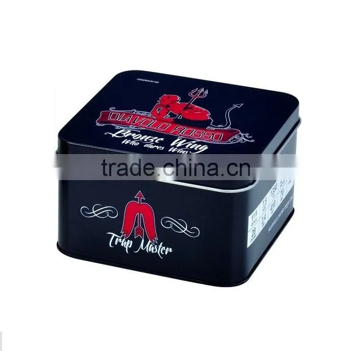 Rectangular airtight tea tin can
