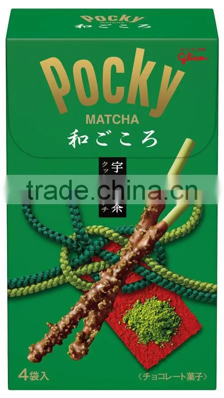 Glico Pocky Uji Matcha Flavor Hokkaido Red Beans 4 Packs Made in Japan