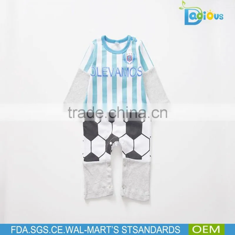 Wholesale long sleeve Football Pattern Newborn Baby Clothes From China Supplier