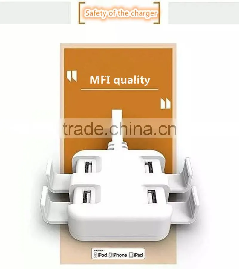 Fashionable 4 ports USB adapter/socket