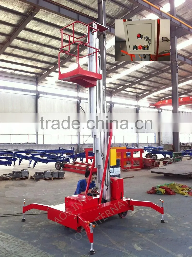 Aluminium Single Mast Work Lift Table 8m