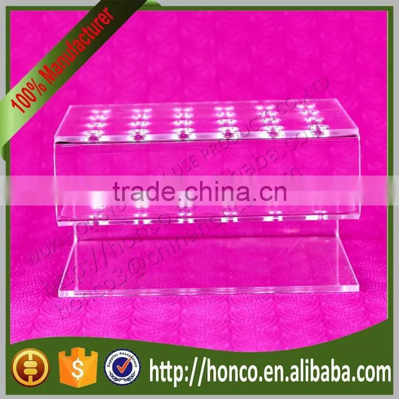 24 bins Acrylic Eyebrow Pencil Display Pen Holder Rack,Clear Colur