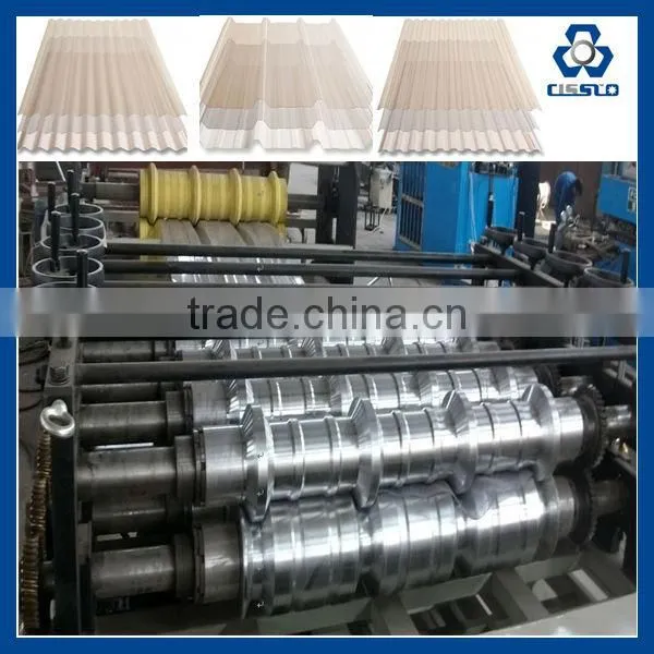 Corrugated roof sheet extrusion machine